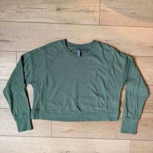 Sweaty Betty Forest Green Cropped Sweatshirt